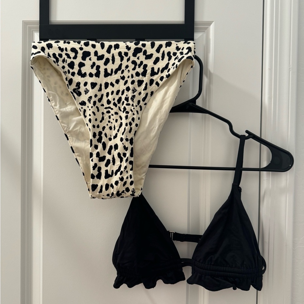 Toluca Swim Suit Set - Top: M in Black Bottoms: M in Leopardus